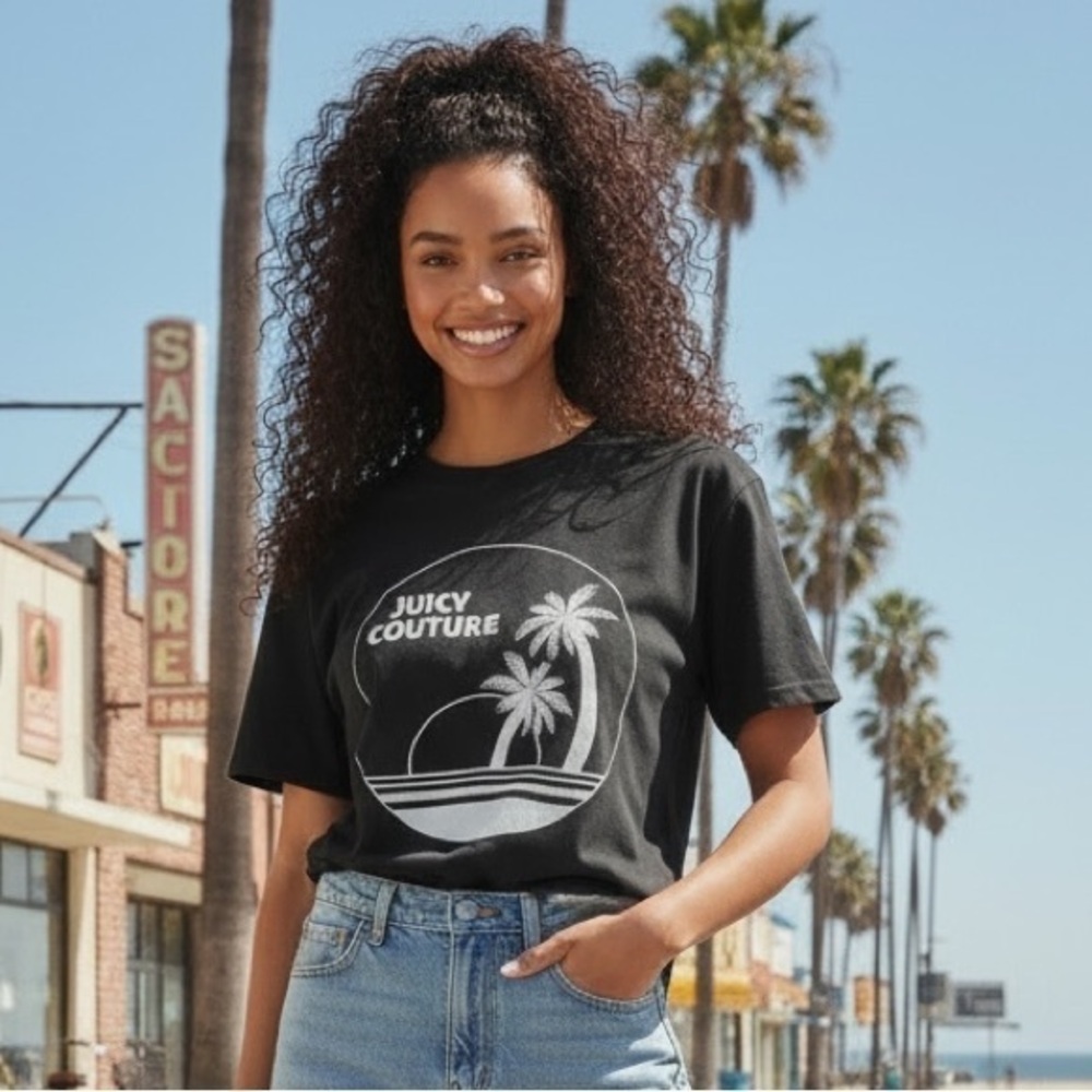 Y2K Juicy Couture Black Tee